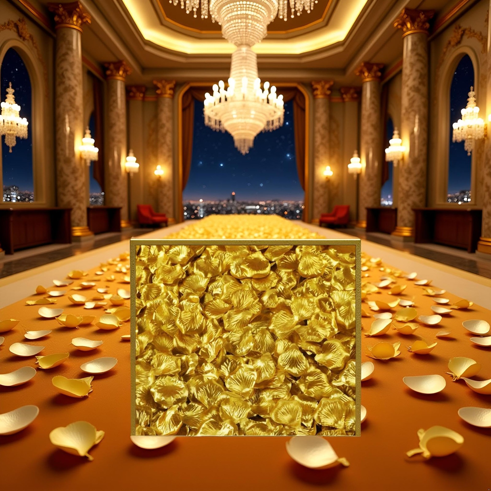 500 Pcs Gold Artificial Silk Flower Petals Silk Rose Petals Fake Petals Emula…