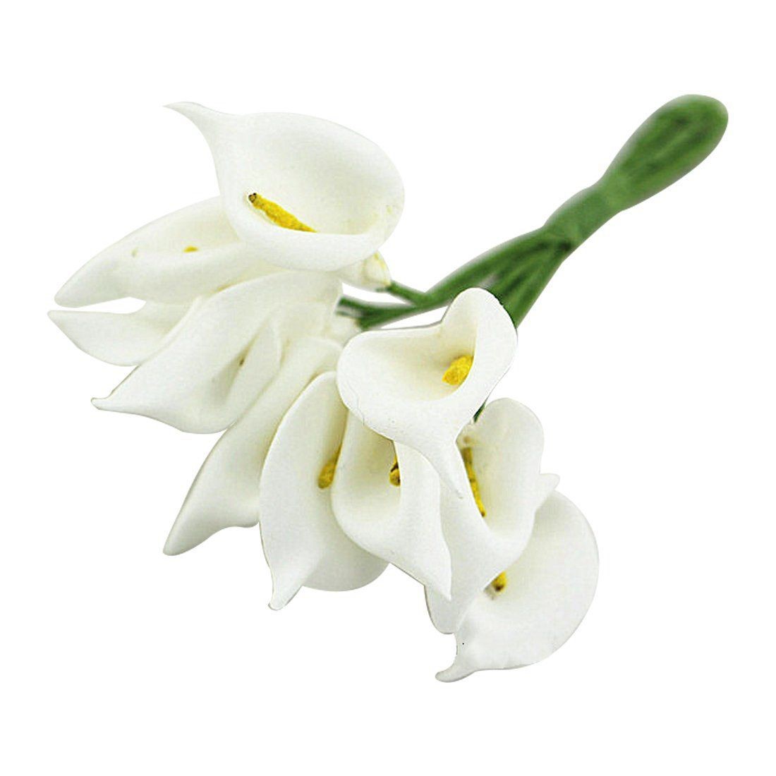 12Pcs Calla Artificial Flower Bouquet Wedding Decoration DIY Wreath Gift8161