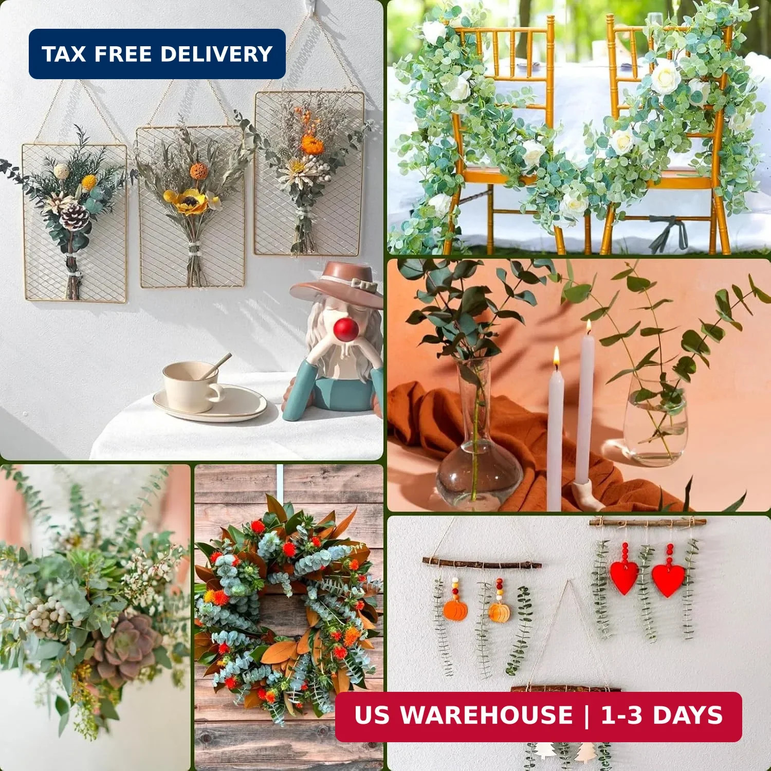 11 PCS Real Dried Eucalyptus Stem for Shower & Bathroom Decor – 17” Large Natur