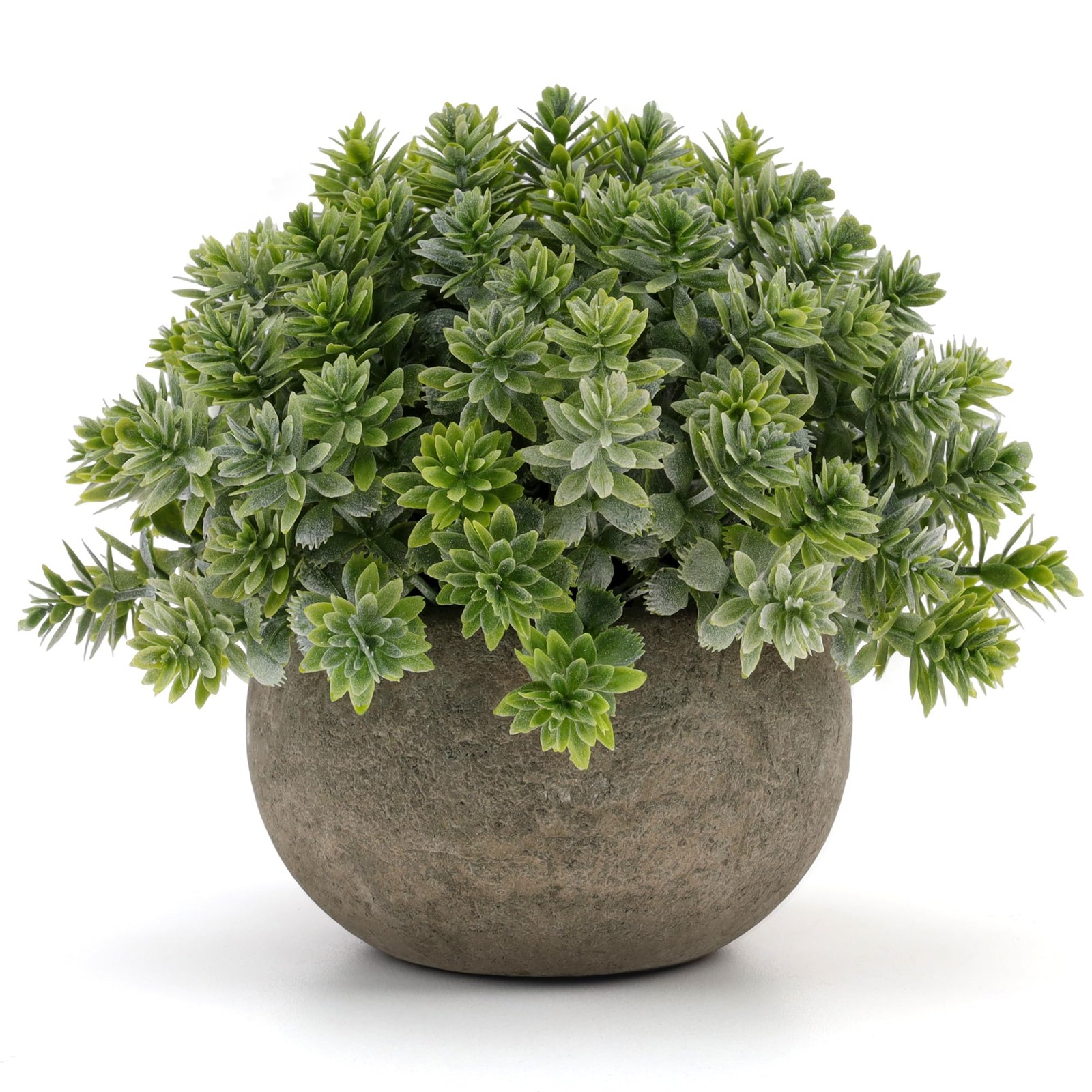 4.72 Inch Small Artificial Potted Plant Decoration in Pulp Pots Fake Greenery…