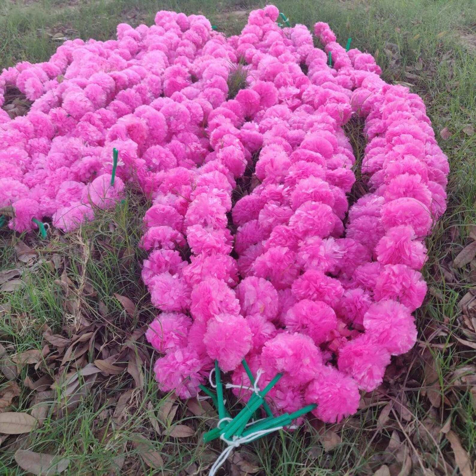 30 PCS Artificial Marigold Indian Event Wedding Flower Garlands Vine Decoration
