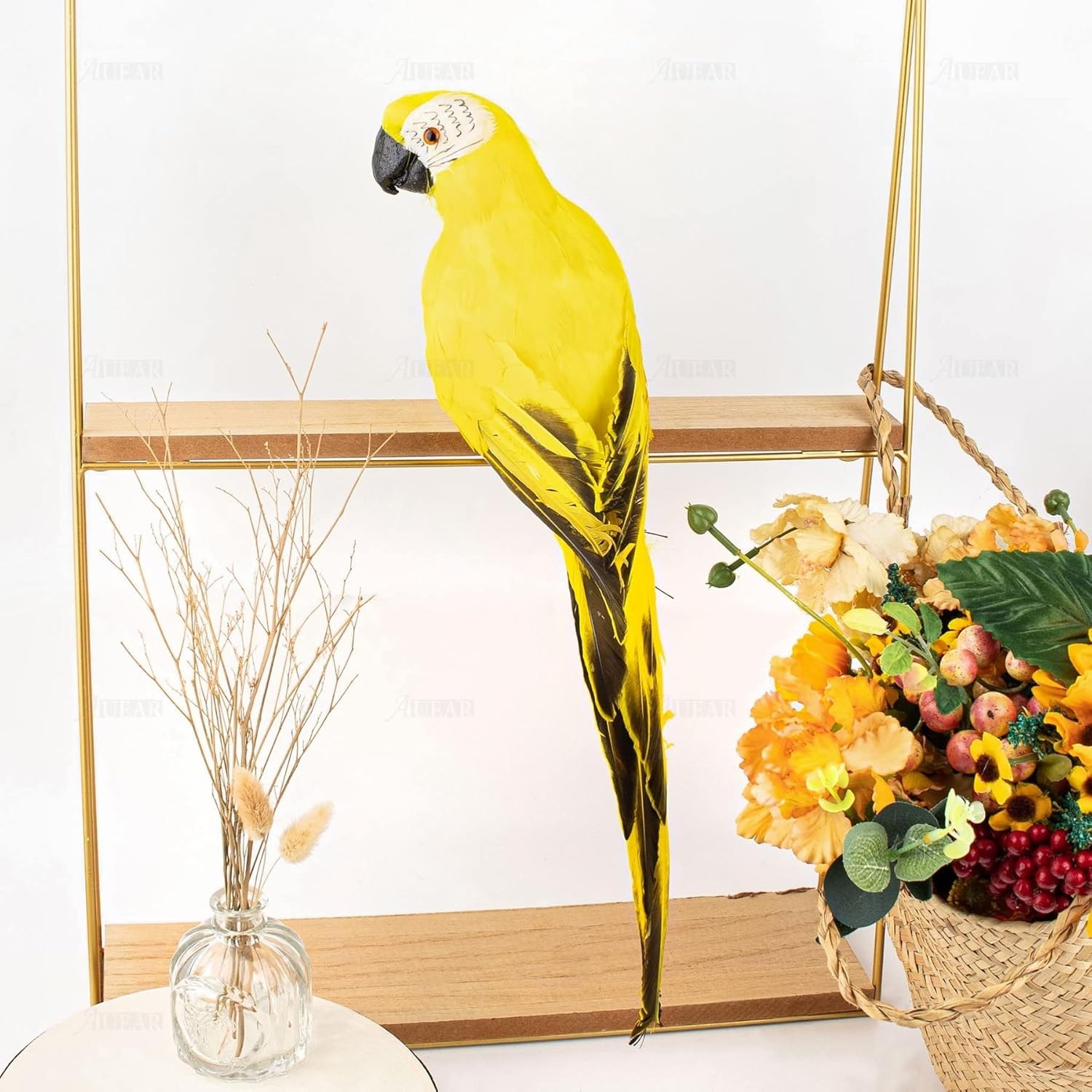 Artificial Big Bird Feathered Decoration