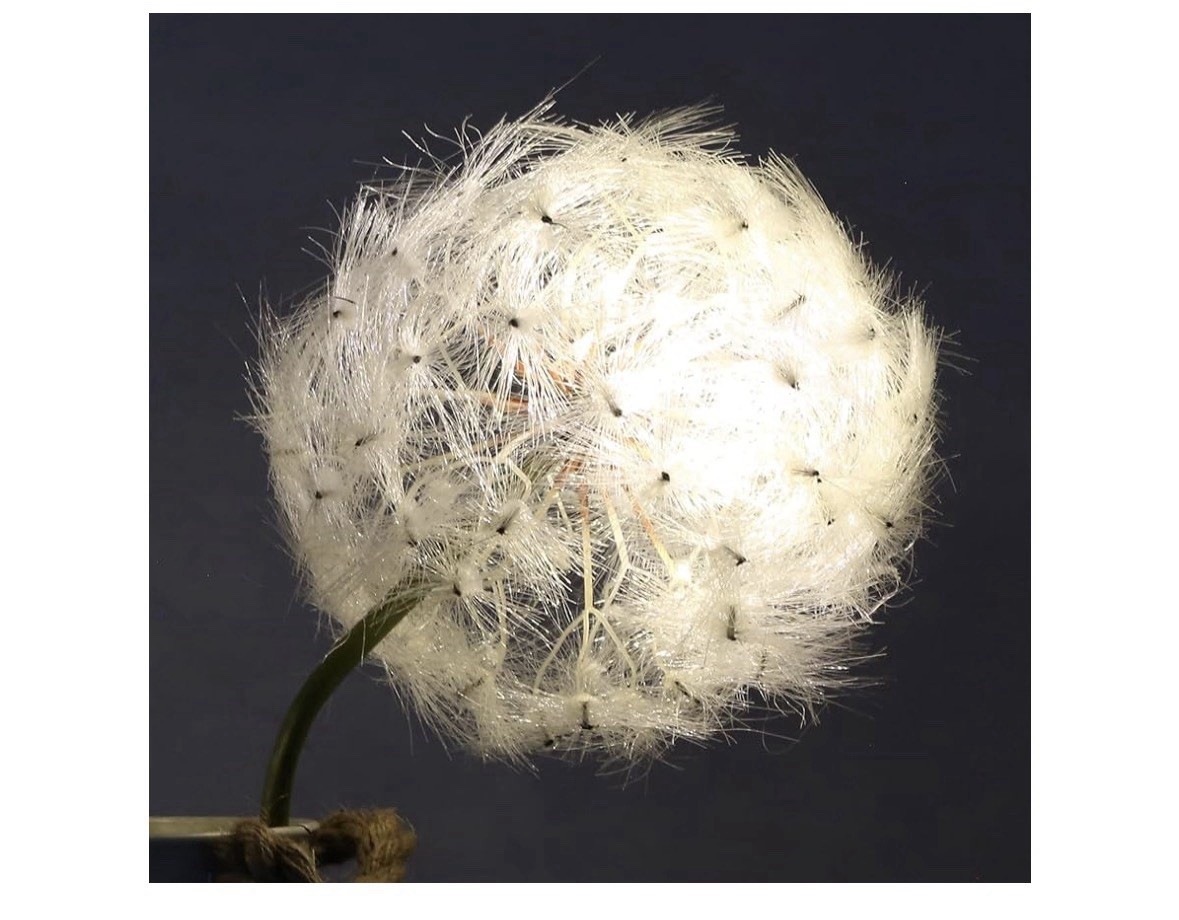 Artificial Dandelion Flower with LED Light, 2 Pack