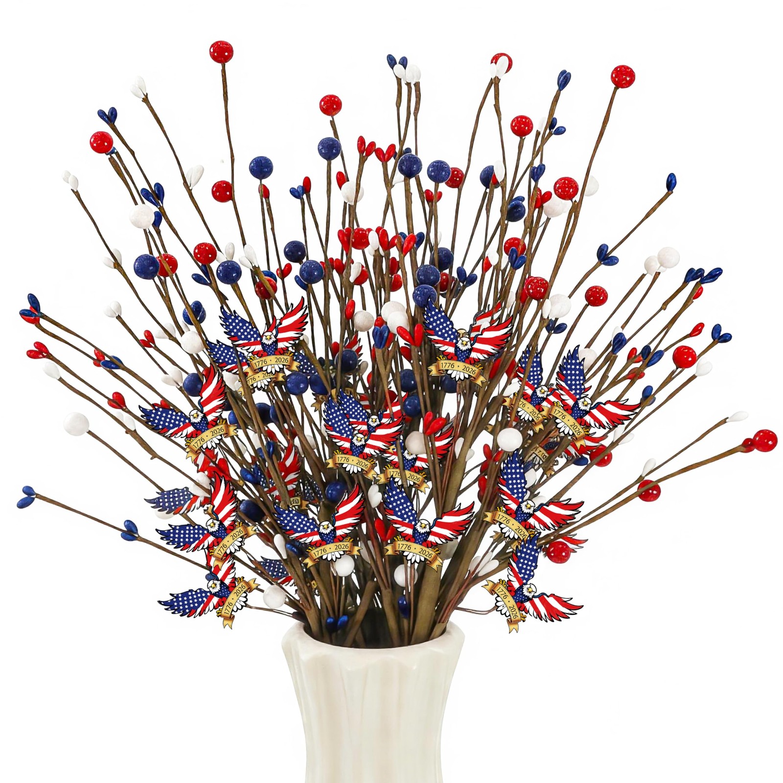 4 Pcs 250th Anniversary 4th of July Decorations Table Centerpieces, 17.7in Pa…