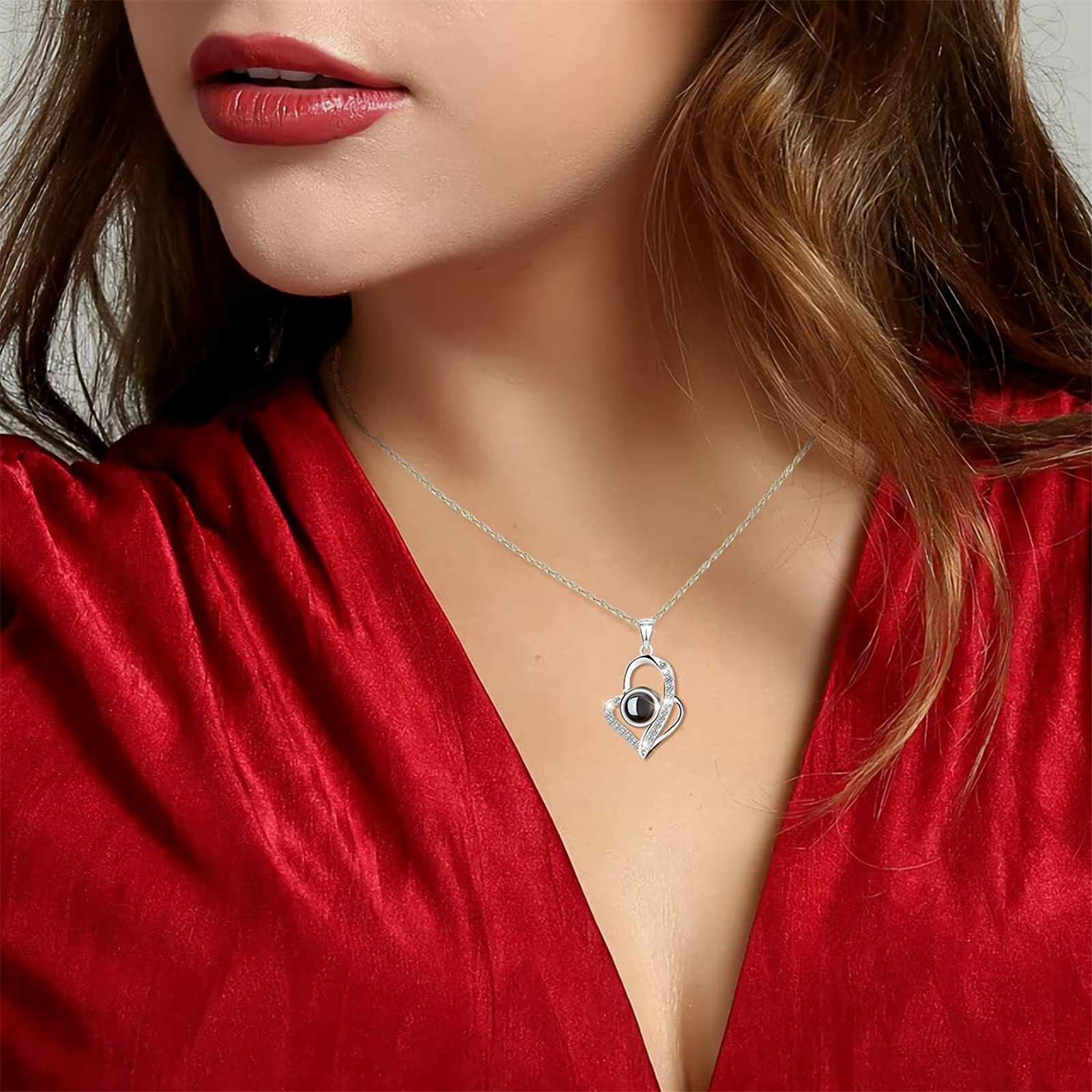 Diamonds Preserved Rose + Necklace 925 Sterling Silver