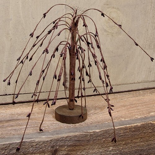 New Primitive Country Farmhouse PIP BERRY WILLOW TREE Burgundy Berries 7″