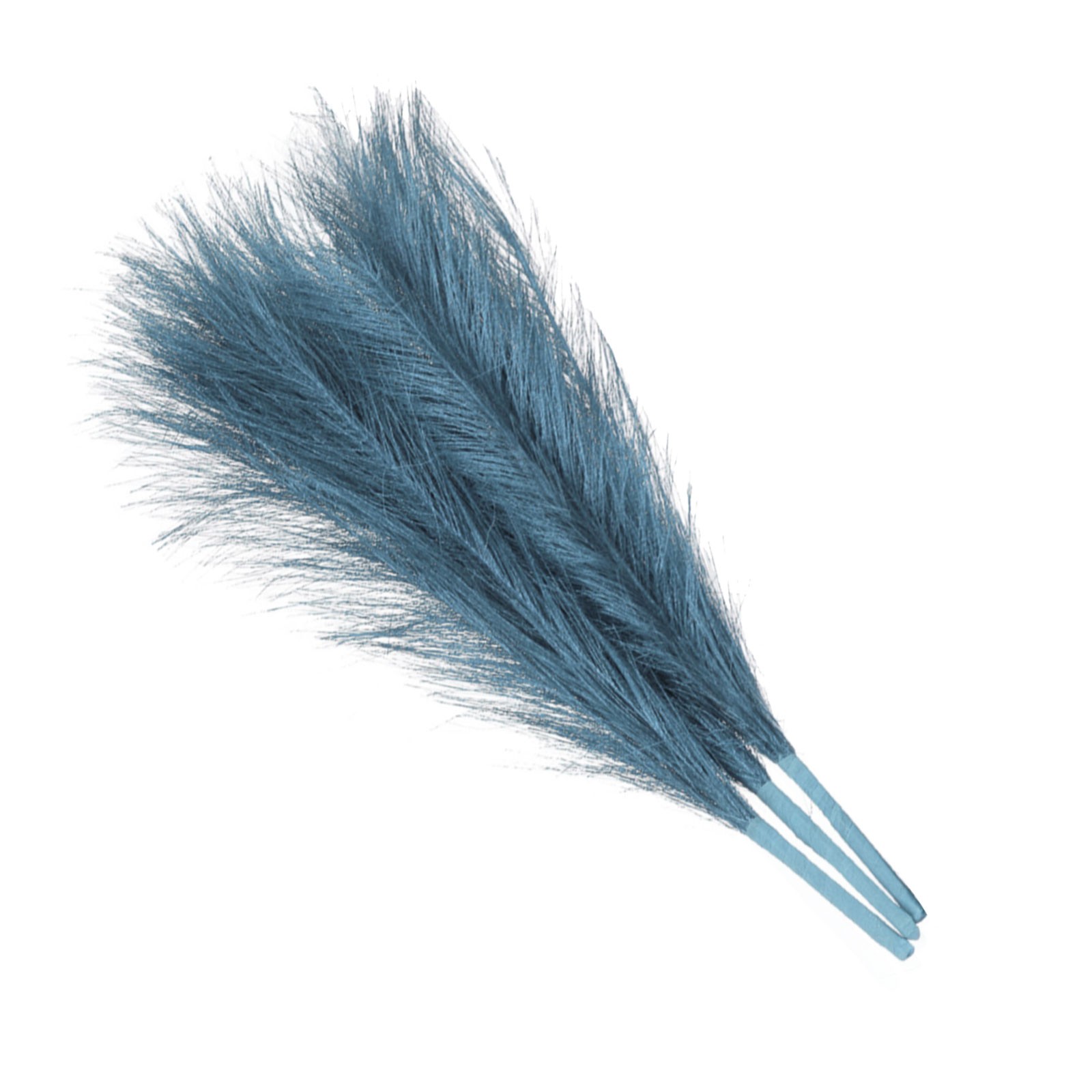 Faux Pampas Grass Fake Pampas Grass Decor, 17.7″/45cm / Light Blue / 3 Pcs