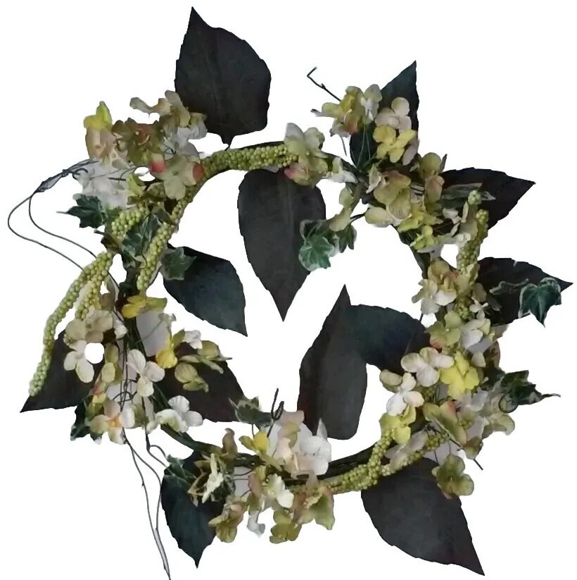 Sage Handcrafted Hydrangea 15″ Wreath Flower Door Wall Window Home Office Decor