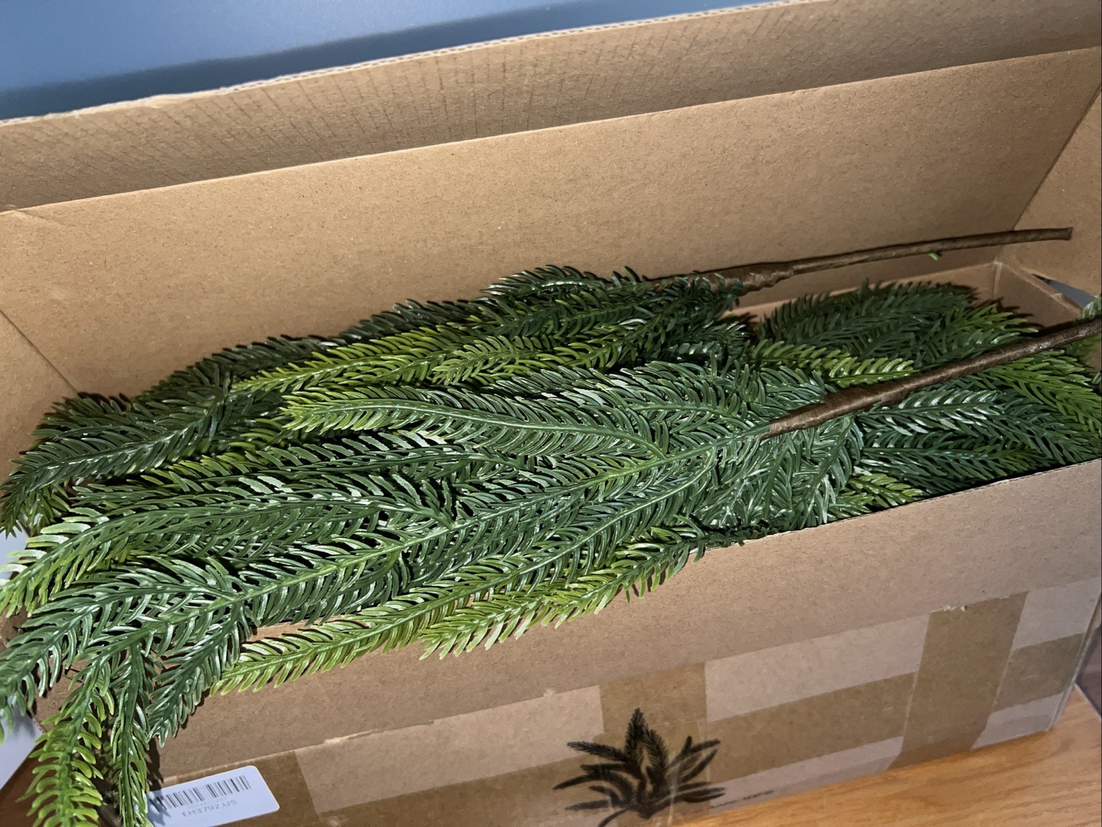 2 Boxes Norfolk Pine Branches Artificial New In Box