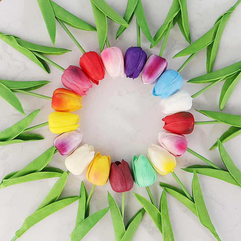 New Plastic Tulips Art Artificial Flowers For Home Decor Wedding Party Ceremony