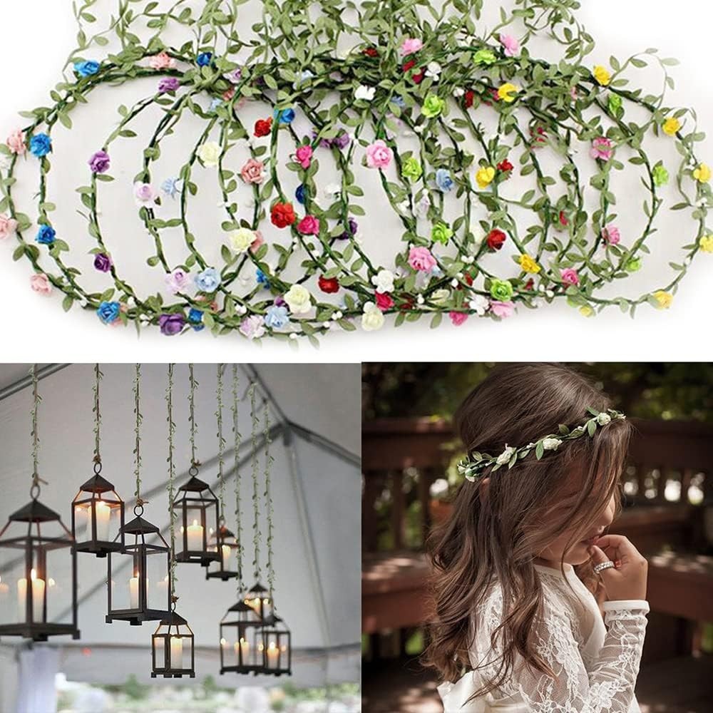 Artificial Greenery Eucalyptus Vine 252ft Plants Fake Hanging Green Leaves Jungl
