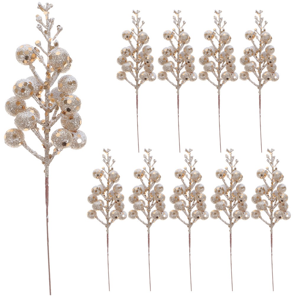 Christmas Berries Foam 10Pcs 7.47×1.97×1.97in