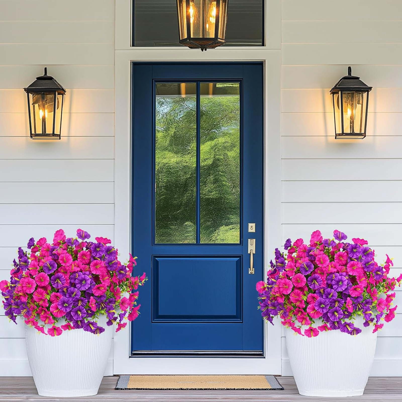 12 Bundles Look Real Artificial Flowers for Outdoors, Realistic Fake Outdoor …