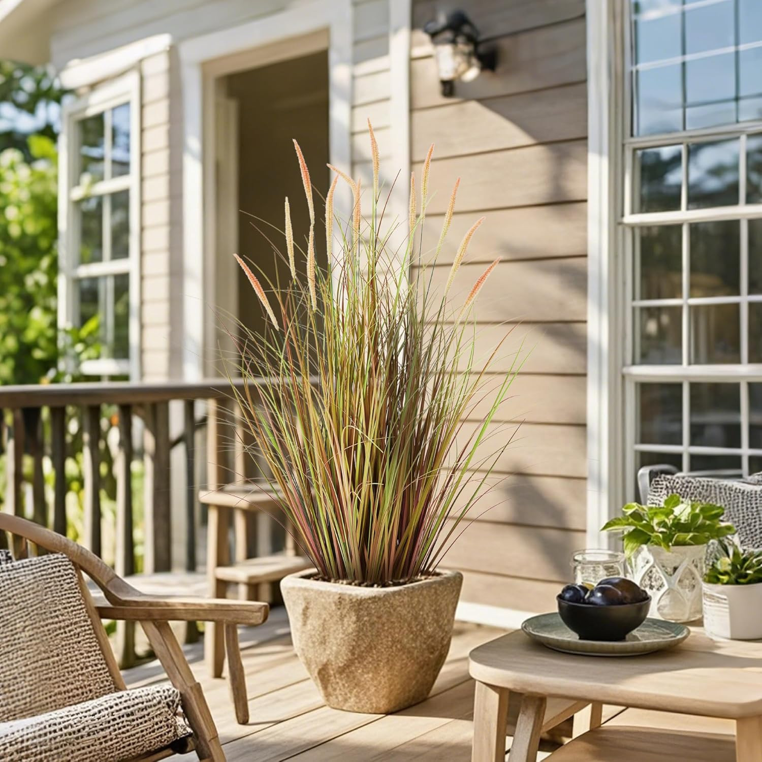 3Ft 2-Pack Artificial Cattail Grass for Home, Office, Wedding Decor