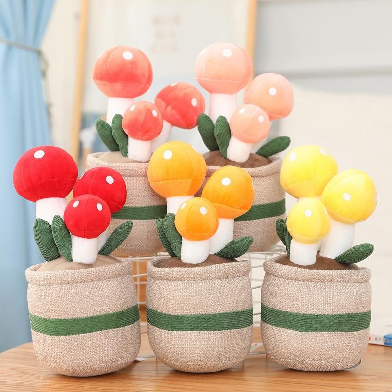 30cm Artificial Flower Plush Toy Green Plants Bloom Cactus Sunflower Cactus Soft