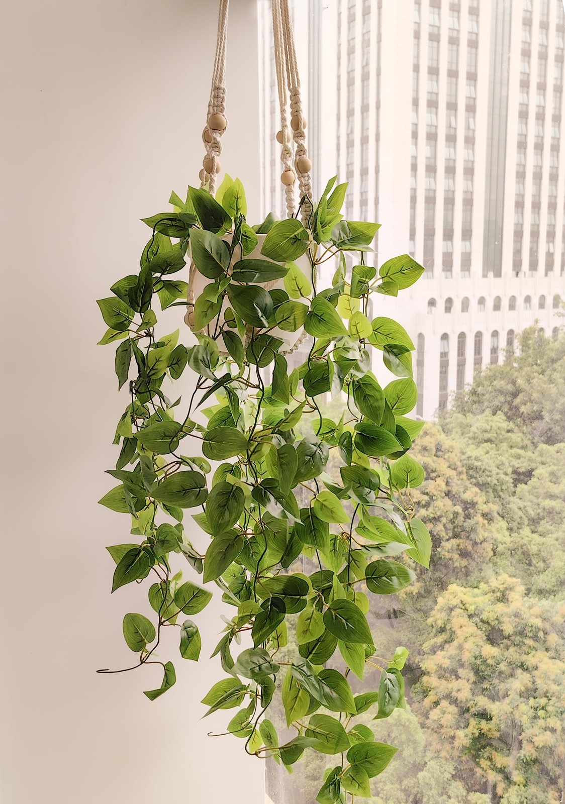 Fake Hanging Plants with Lights Artificial Plants for Home Decor Macrame Plan…