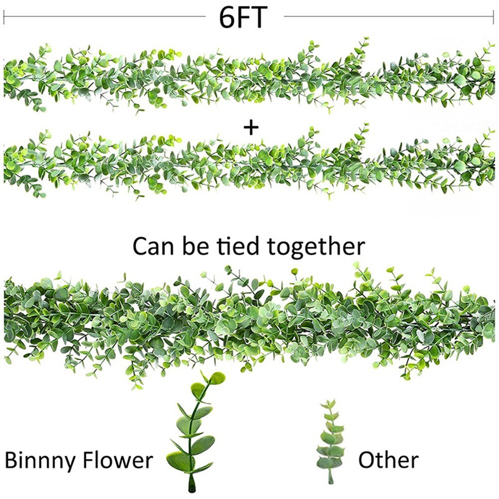 180cm/6FT Eucalyptus Floral Décor Rattan Simulation Wedding 1.8M Hanging