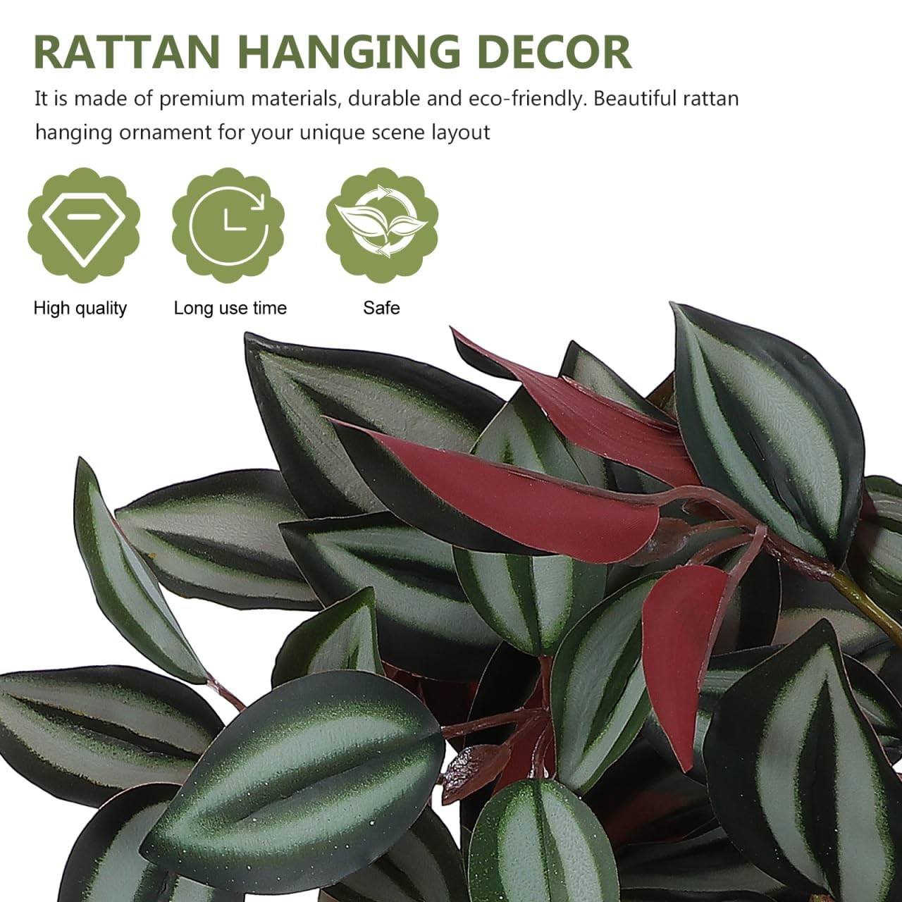 Simulation Rattan Pendant Wall Hanging 15.74X8.66X3.93In Faux Rattan Decorati…