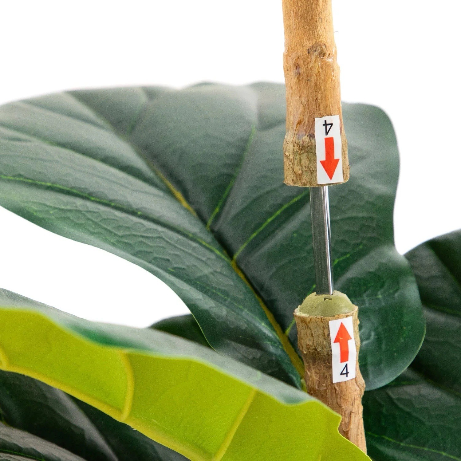 6 Ft. Artificial Fiddle Leaf Tree in Decorative White Planter.
