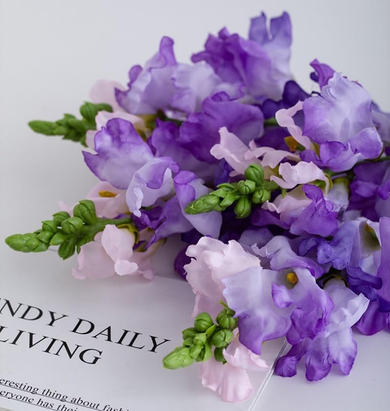 6 Pieces Artificial Delphinium Flowers,16″Artificial Silk Flowers Hyacinth,Si…