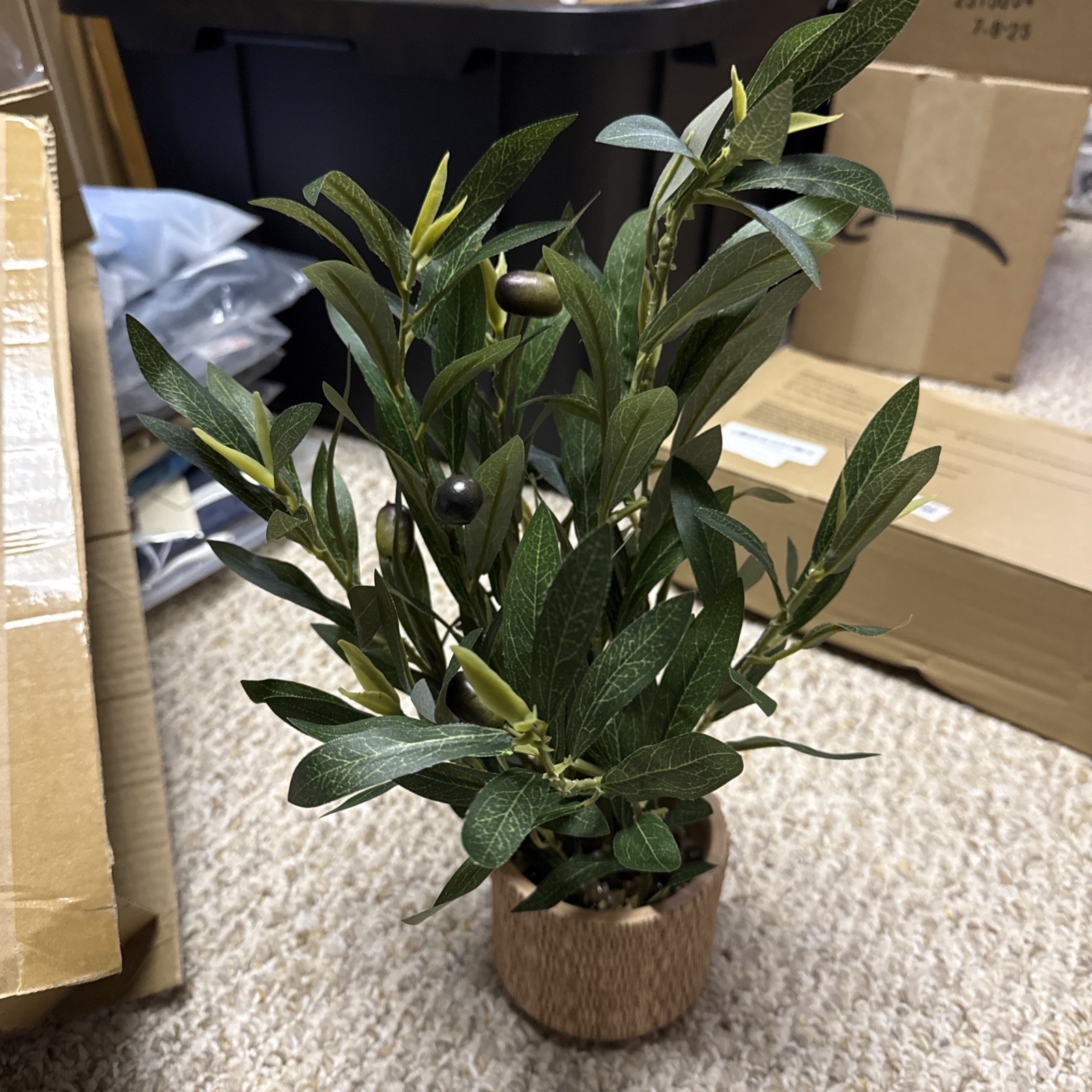 Indoor Artificial Olive Plant 12 Inch