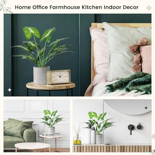 Plantas Artificiales 16 Pulg Tropical Falsas Interior Escritorio Hogar Oficina