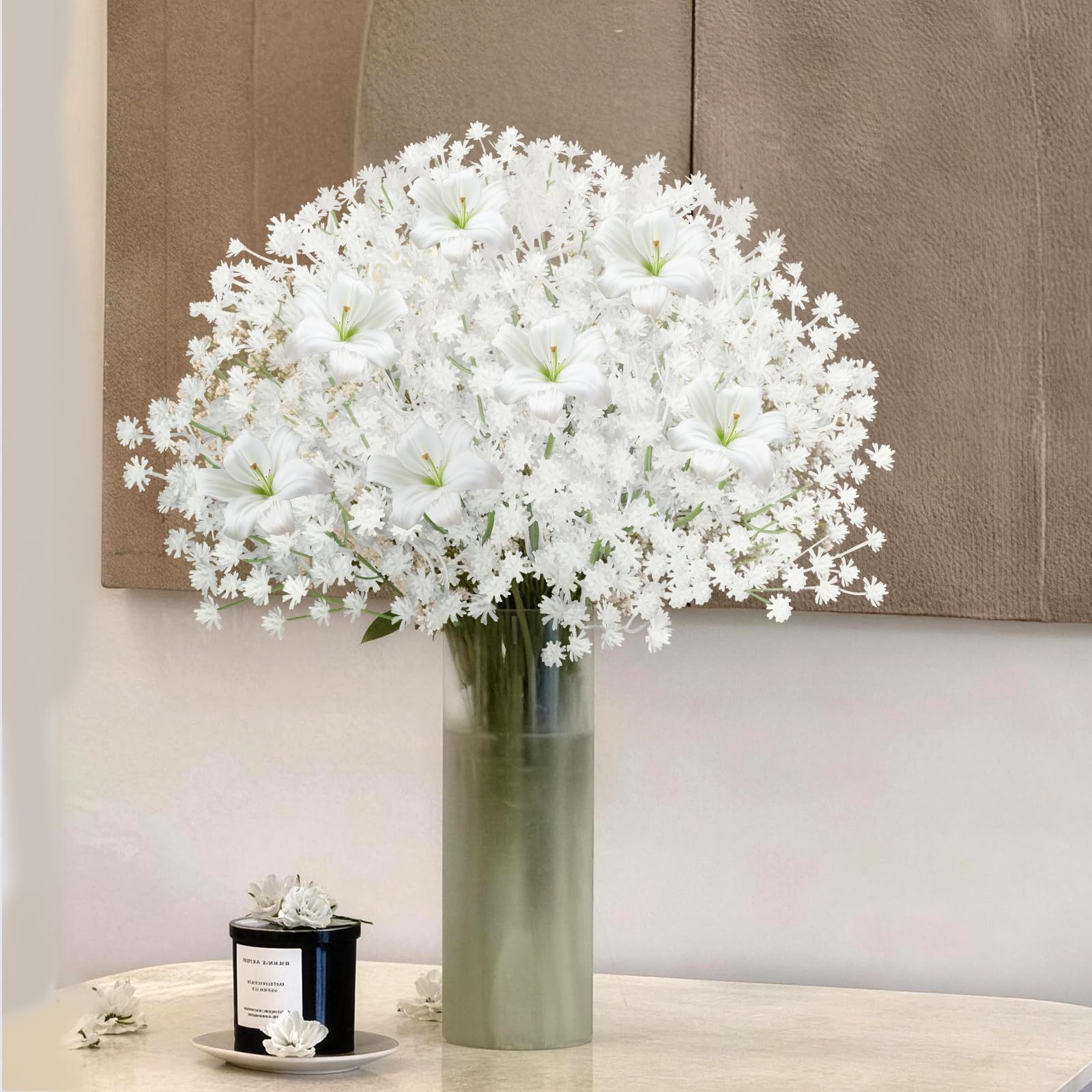 15 PCS Real Touch Baby Breath Artificial Flowers Gypsophila Bouquets White