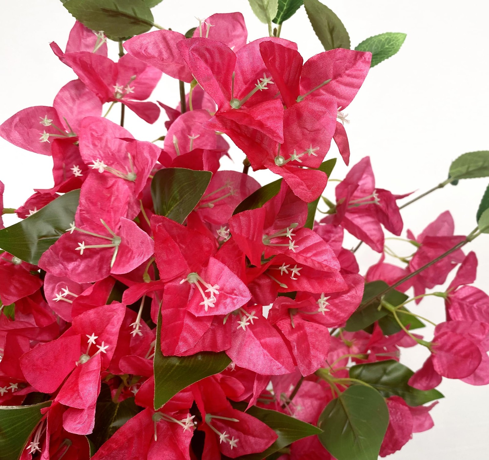 Pack of 20 – Artificial Bougainvillea Flowers Silk Floral Stems Hanging Bouga…