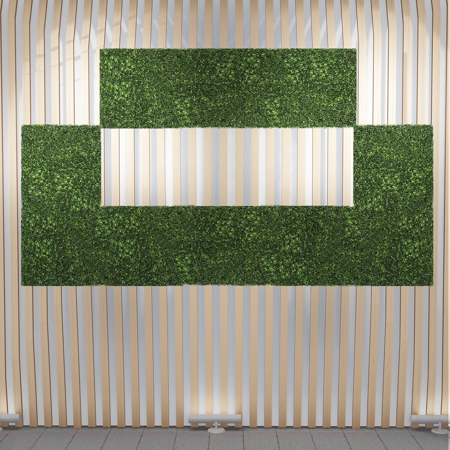 20in Artificial Olivia Buxus Mat Faux Fence Panel Wall Decor Ficus Grass Hedge