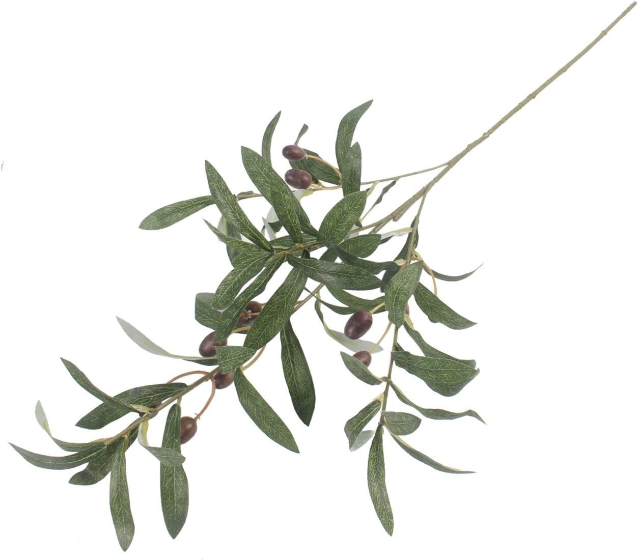 Faux Olive Branch Stems 5pc 28″ Green
