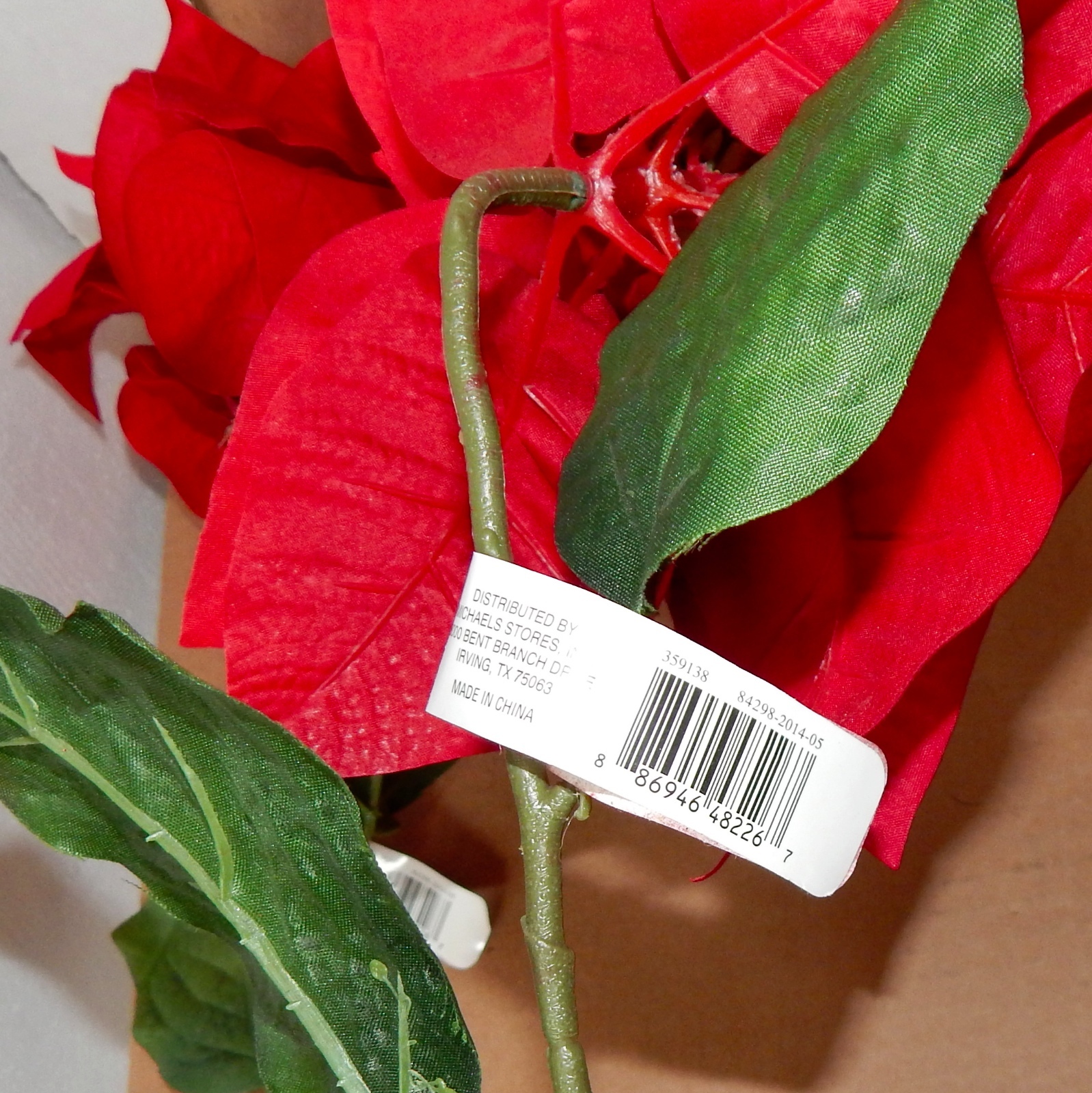 Ashland Fall Hollween & Christmas Decor Stems Red Velvet Flowers 3ea 27″x 8″ 73B