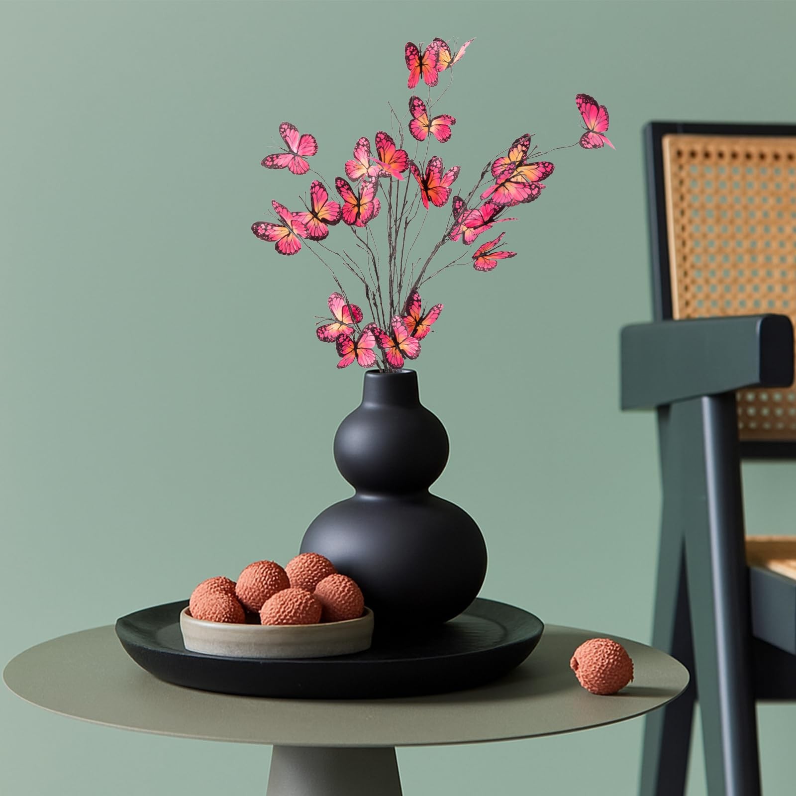 5 Pcs Artificial Butterfly Branches Butterflies Willow Branches for Vases Sil…