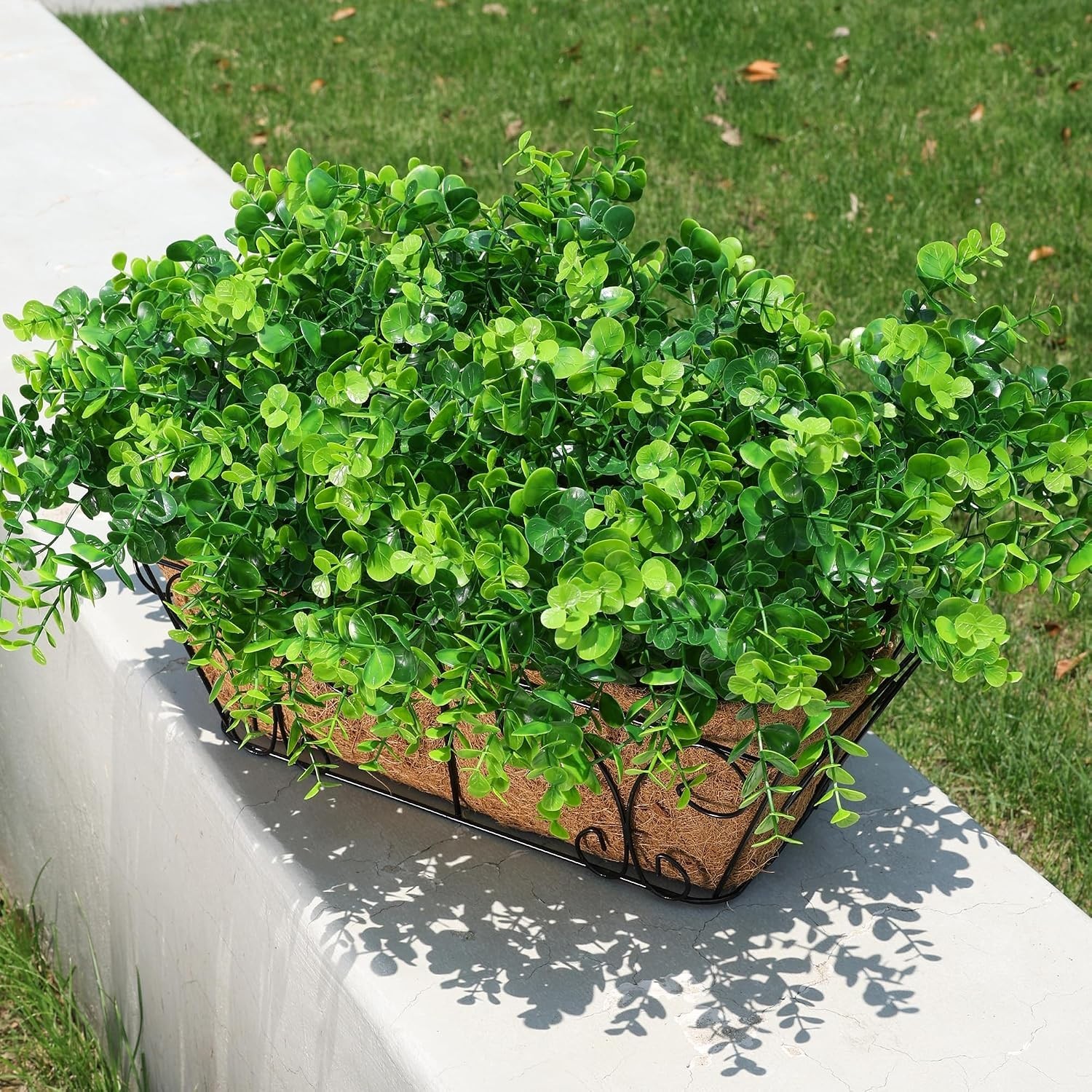 12 Bundles Artificial Plants Outdoor Faux Plants Boston Fern Summer Decor Fake