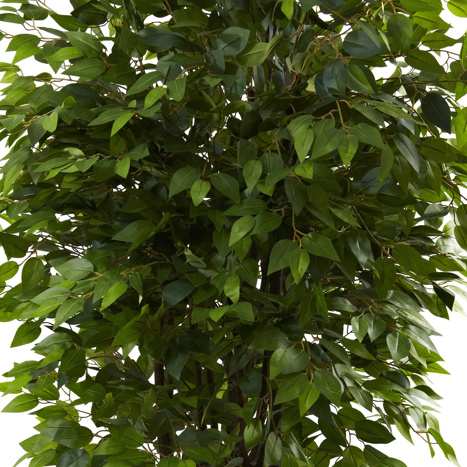Nearly Natural 78″ Deluxe Ficus Tree with 2500 Leaves in Green/Black