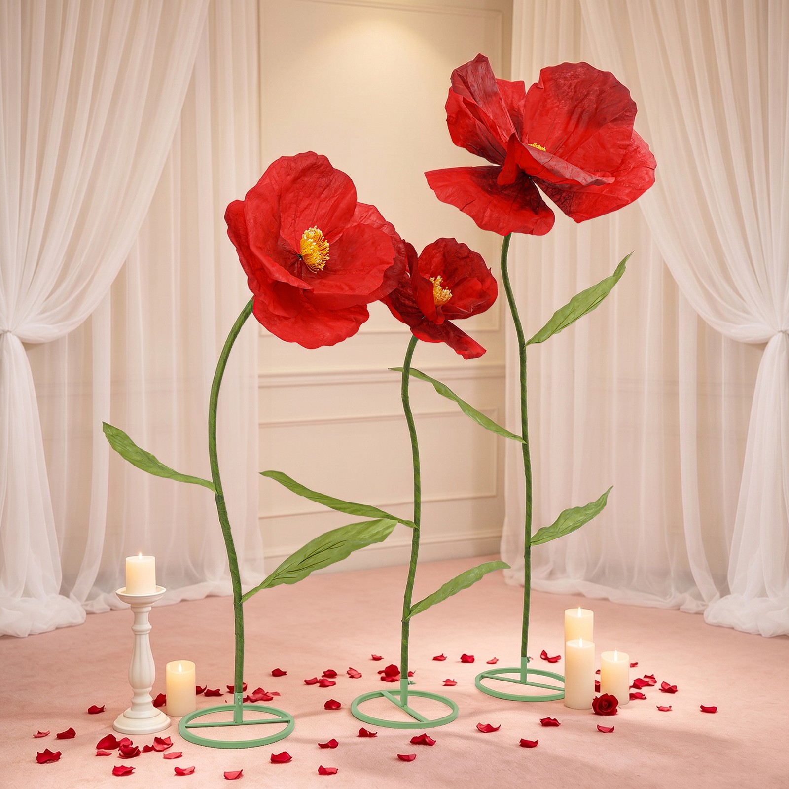 Large Artificial Flowers, Artificial Floral Decoration, DIY Floral Arrangements