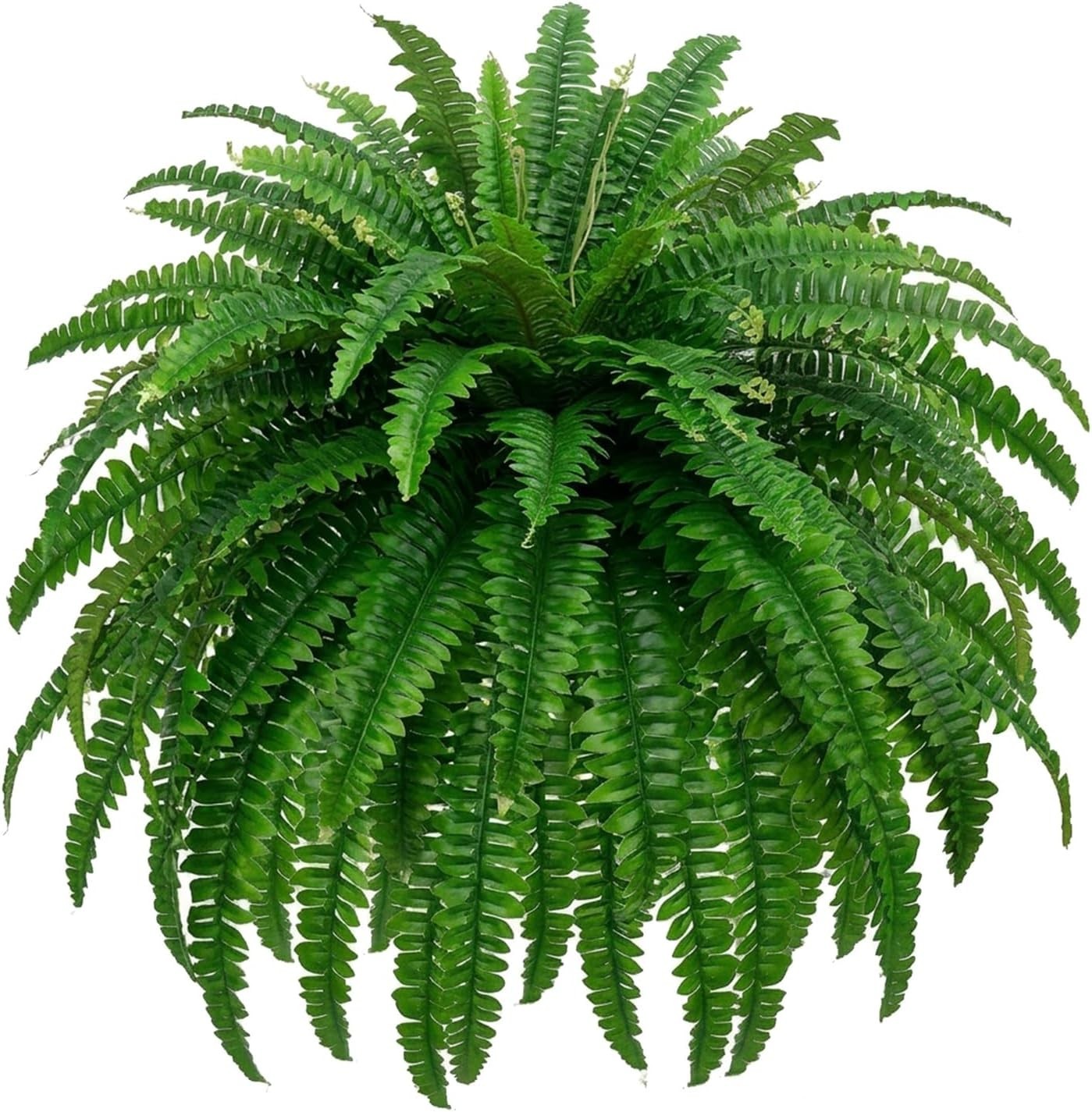 GYERB 48″ Large Artificial Boston Fern Plants for Outdoor Indoor, Fake Ferns …