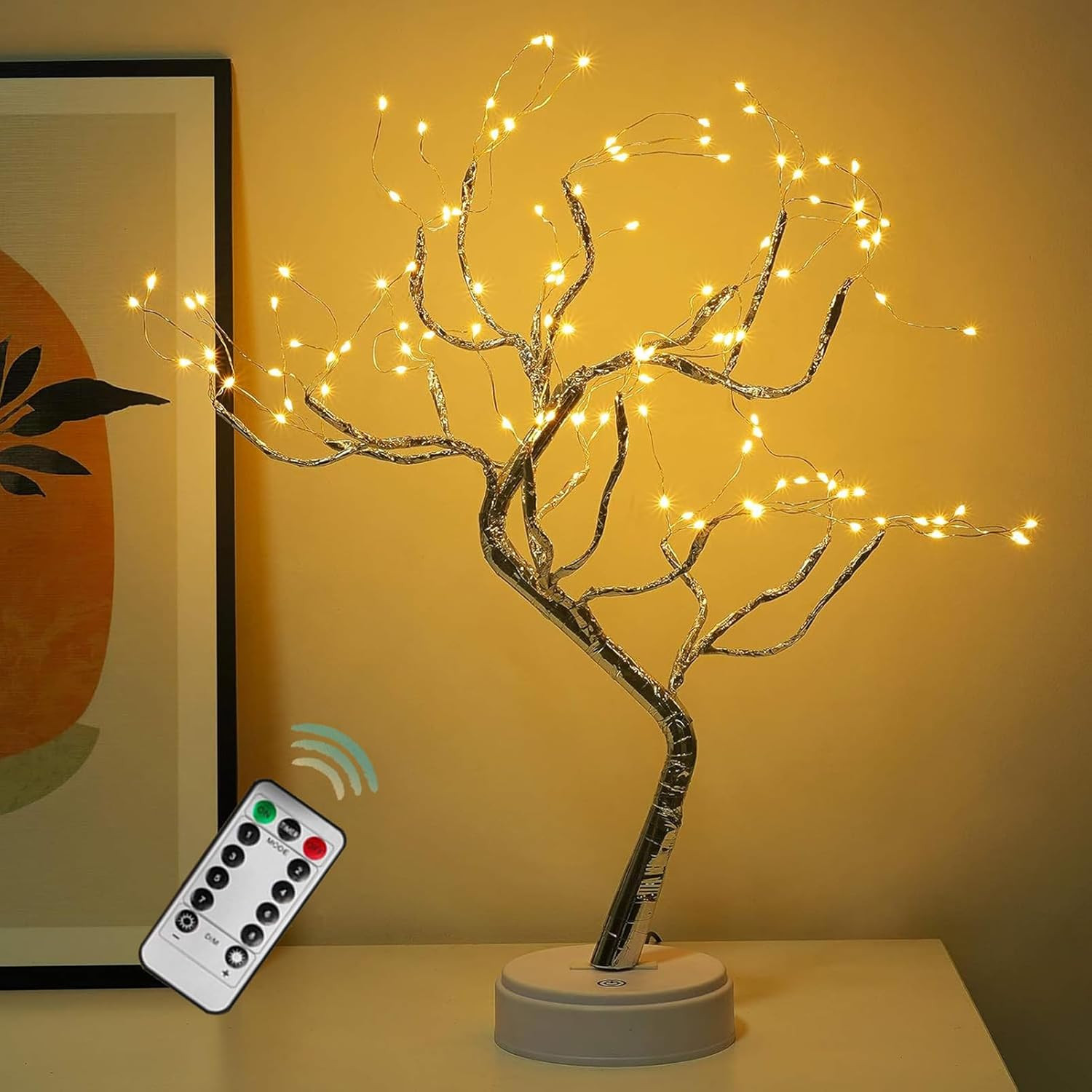 20” 108LED Fairy Sparkly Tree Lamp with Remote Remote, Warm White