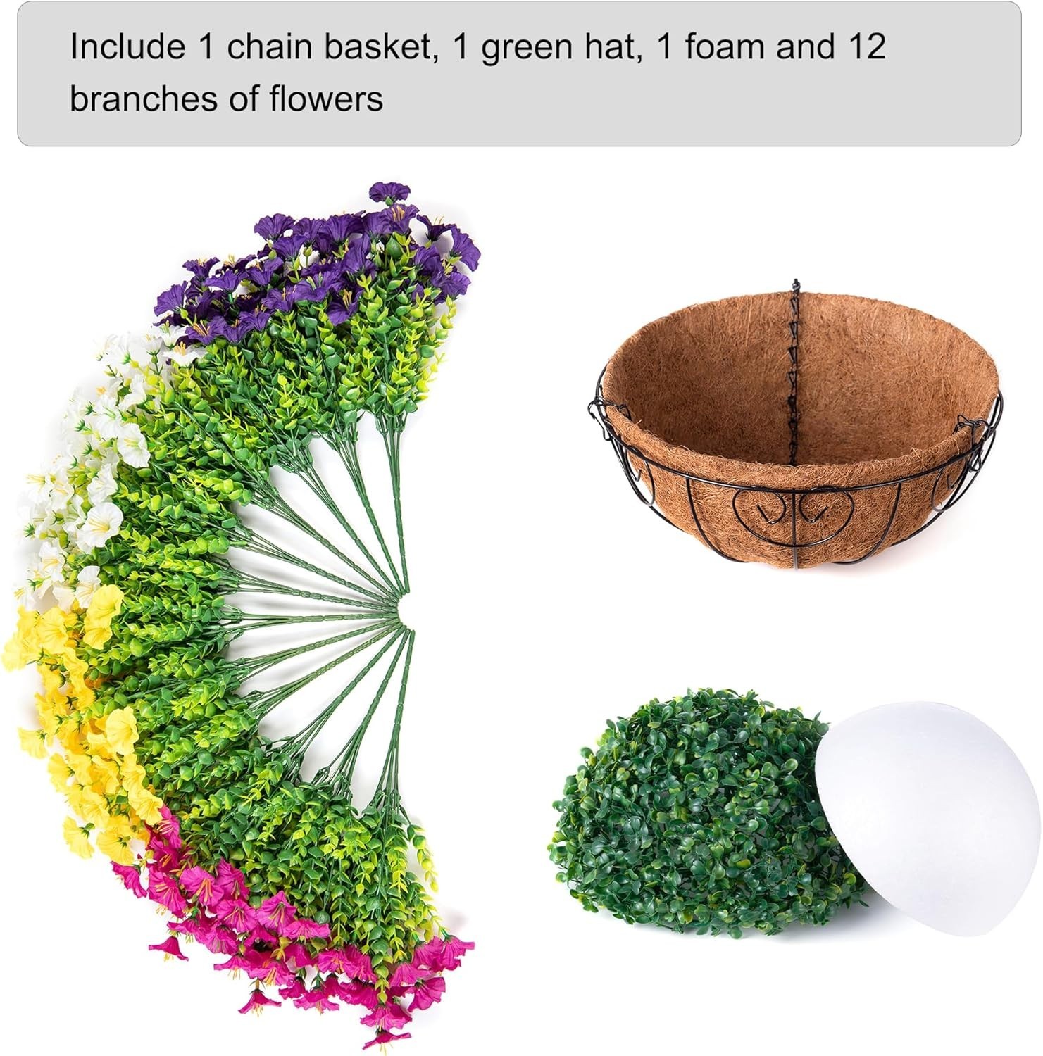 Stunning Artificial Morning Glory Arrangement in Hanging Basket – All Occasion