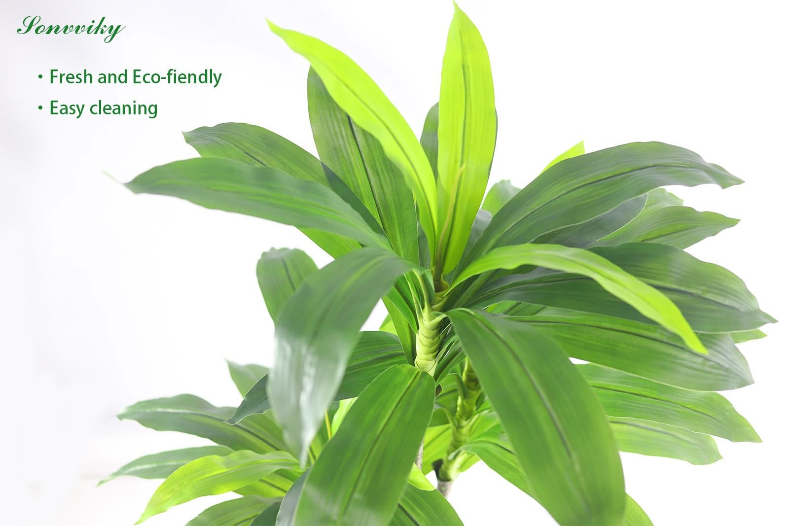 Artificial Plants Indoor – 4ft Artificial Dracaena Tree – Fake Tree Realistic…