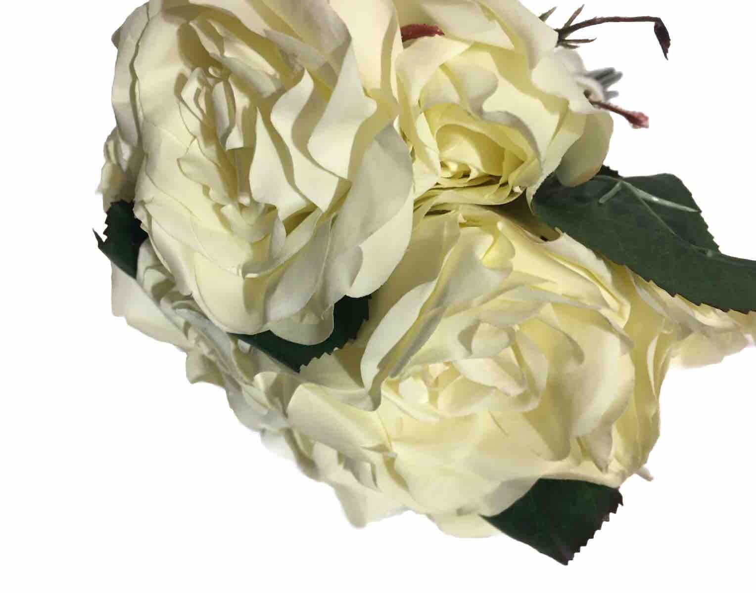 White Rose Artificial Flowers Handheld Flowers Artificial ￼￼￼Bouquet wedding￼ 10