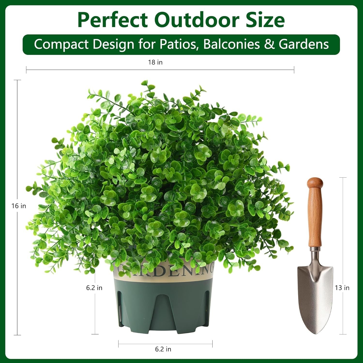 Elegant 14-Inch Potted Boxwood Topiaries – UV-Resistant Greenery for Any Space