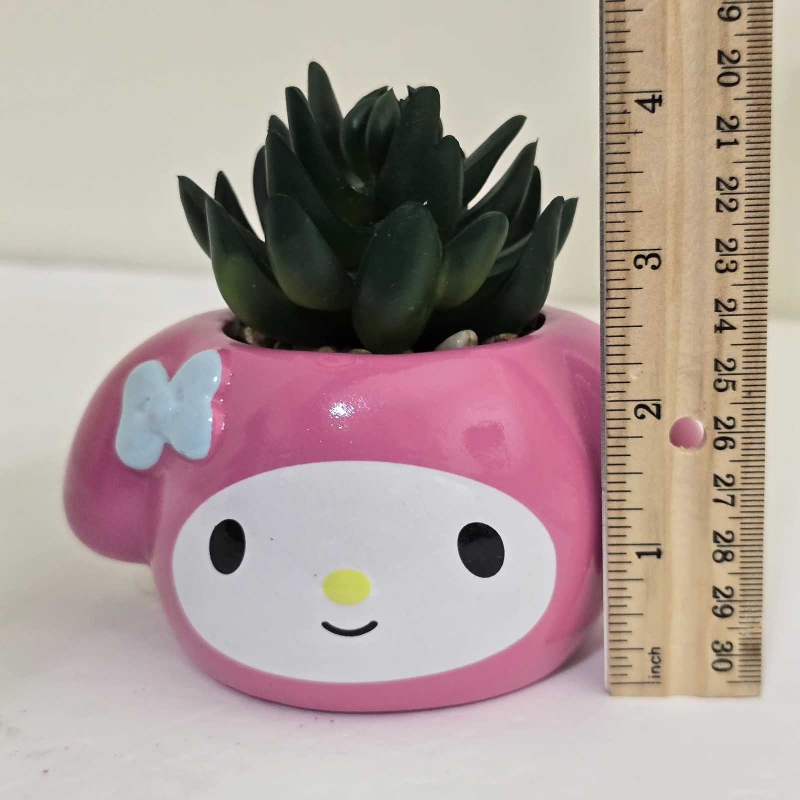 My Melody sanrio 3 Inch Ceramic Mini Planter Artificial Succulent Decor Pink