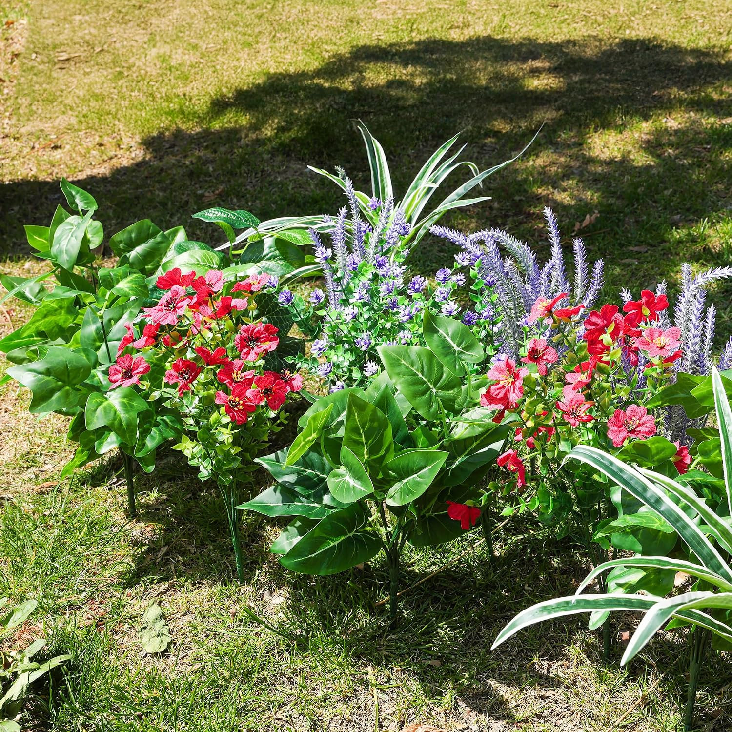 UV Resistant Faux Greenery Bunches for Outdoor Garden Decor