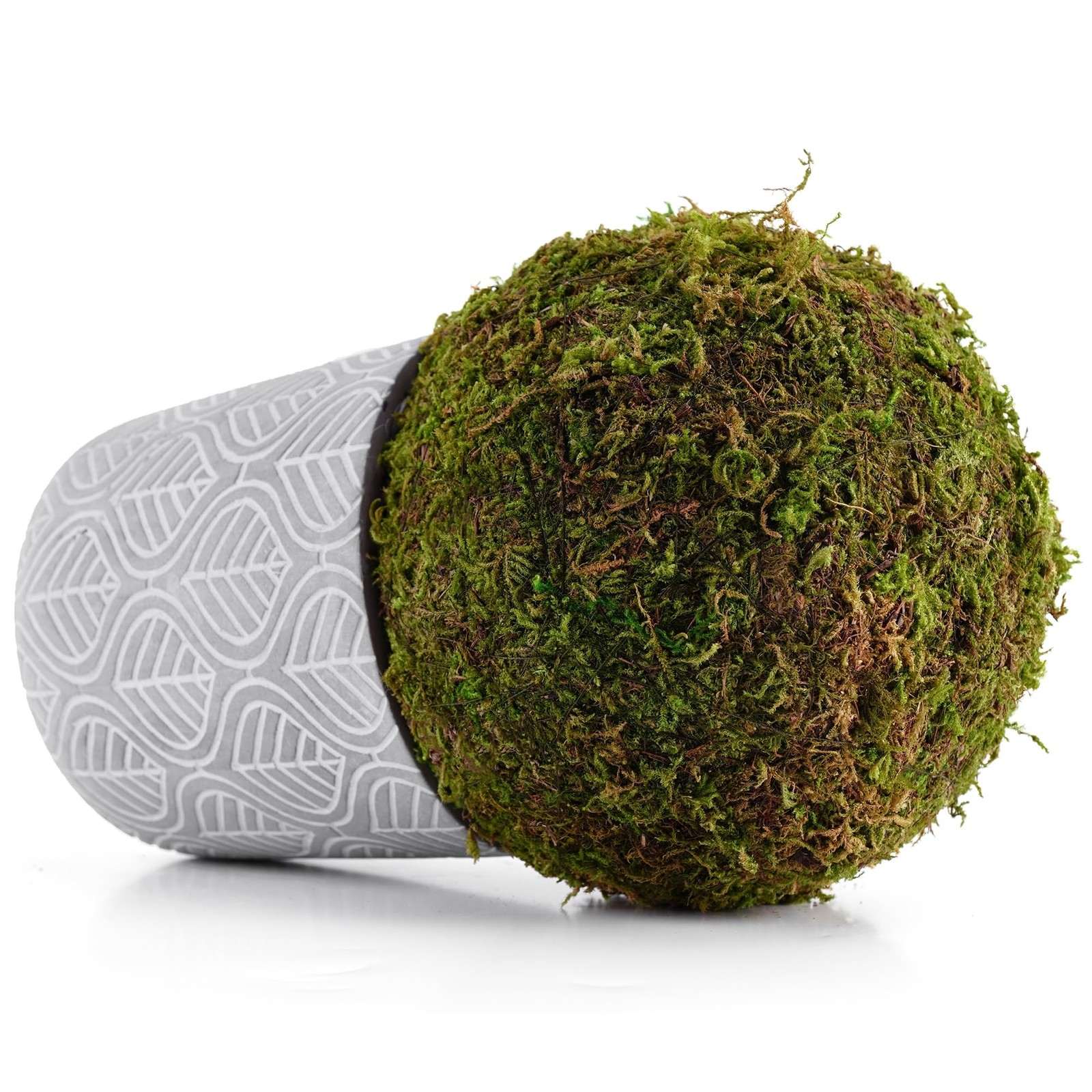 Small Potted Fake Moss Ball Artificial Plants Topiaries for Shelf Home Office…