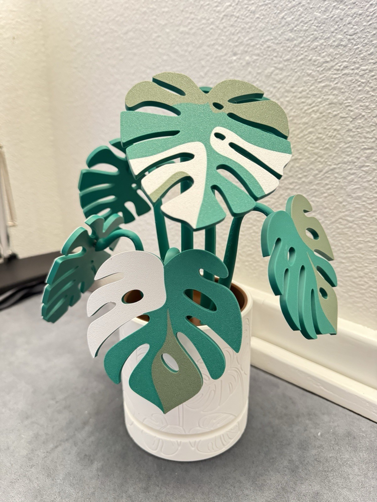 3D Printed- Monstera Coasters Plant with Pot