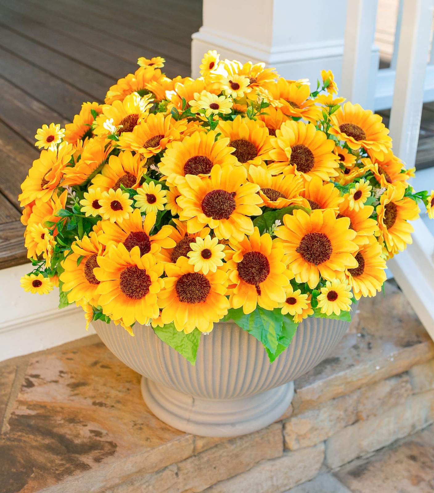 Sunflowers Artificial Flowers, 10 Bunches Fake Sunflower Artificial Flowers f…