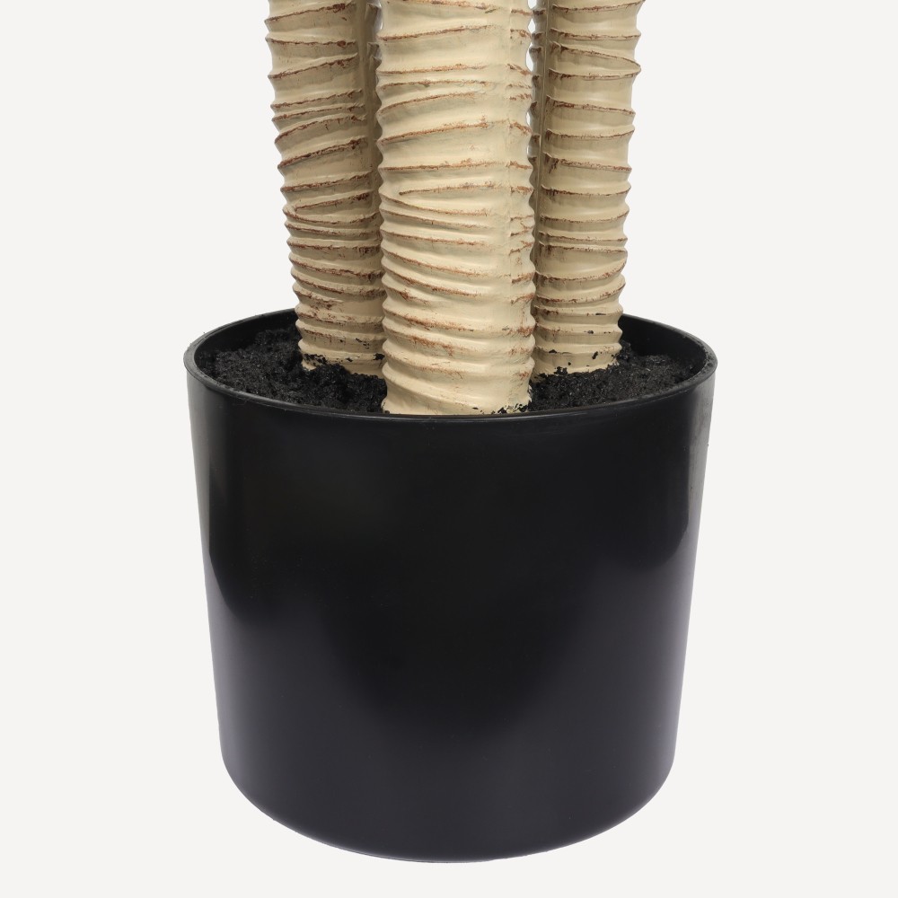 Tall Artificial Dracaena Tree in Black Pot, Green Leaves, Easy Assembly