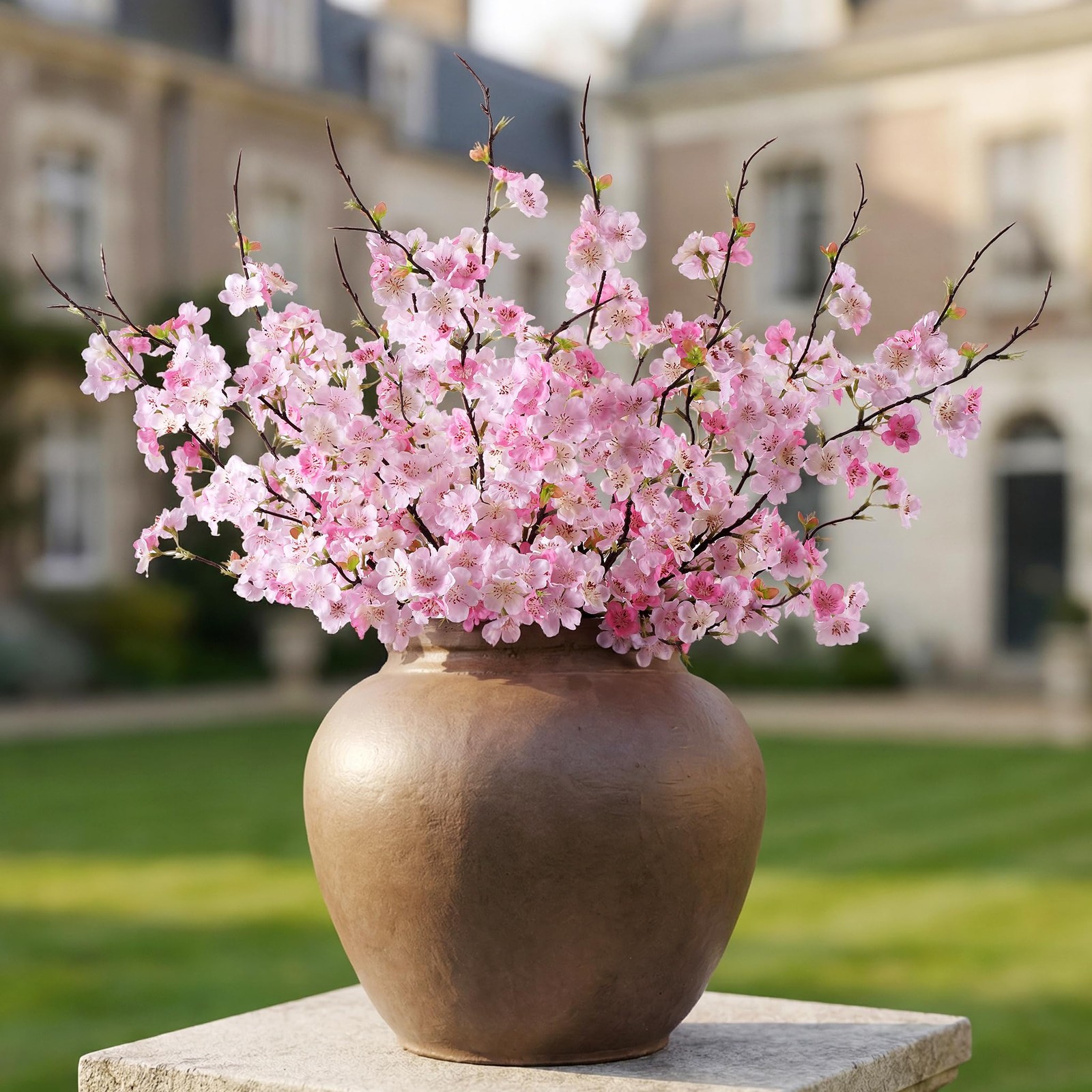 Artificial Cherry Blossom Branches 27.6In Silk Cherry Blossom Branches Long S…
