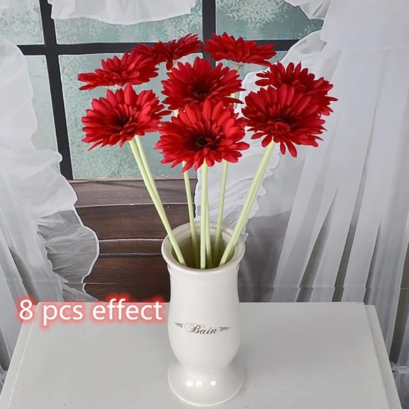 New 2/5pcs Artificial Flower 10cm Silk Daisy Coreopsis Gerbera Fake Flower Decor