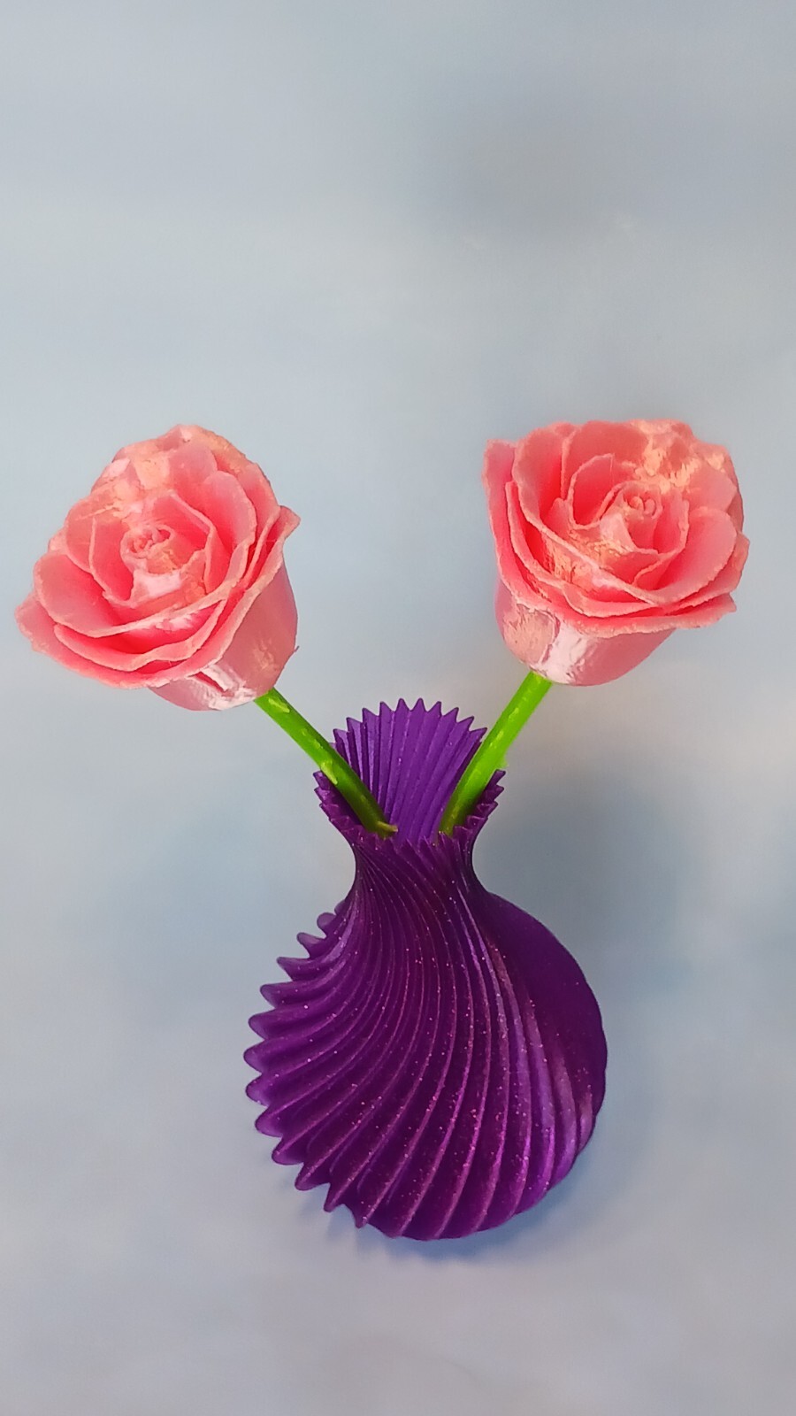 Mother’s Day Flowers Roses w/Vase 3D printed 3 Rose colors 2 color vases